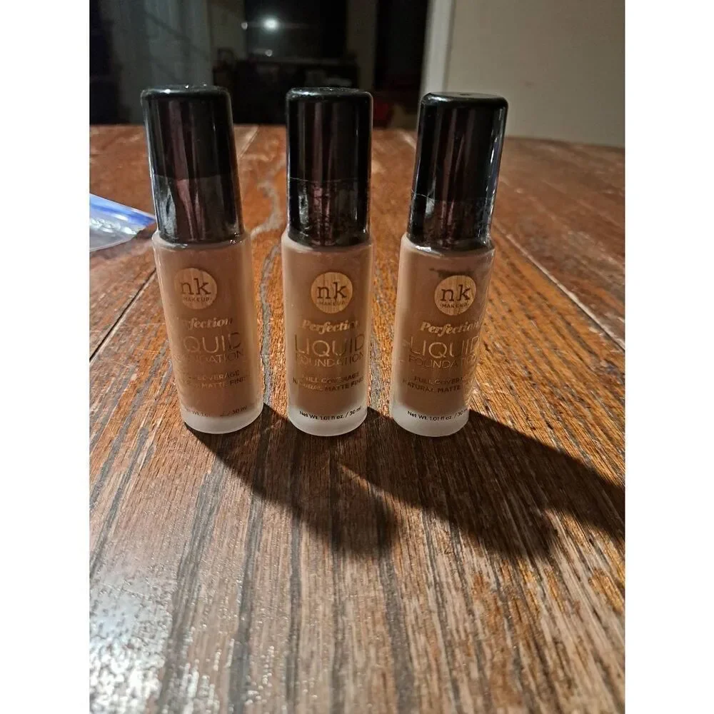 New Lot of 3 Sealed NK Makeup Perfection Liquid Foundation FFPF03 Warm Beige